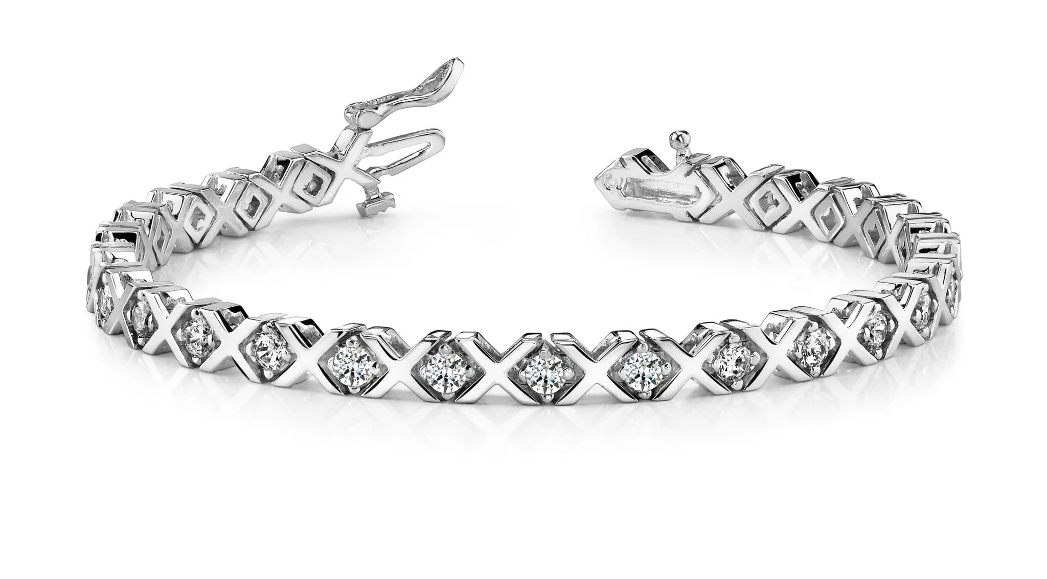 X And O Diamond Bracelet with 1.05 ct.(finished) 2.0mm
