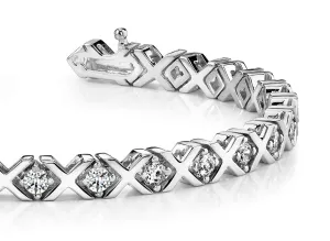 X And O Diamond Bracelet with 1.05 ct.(finished) 2.0mm
