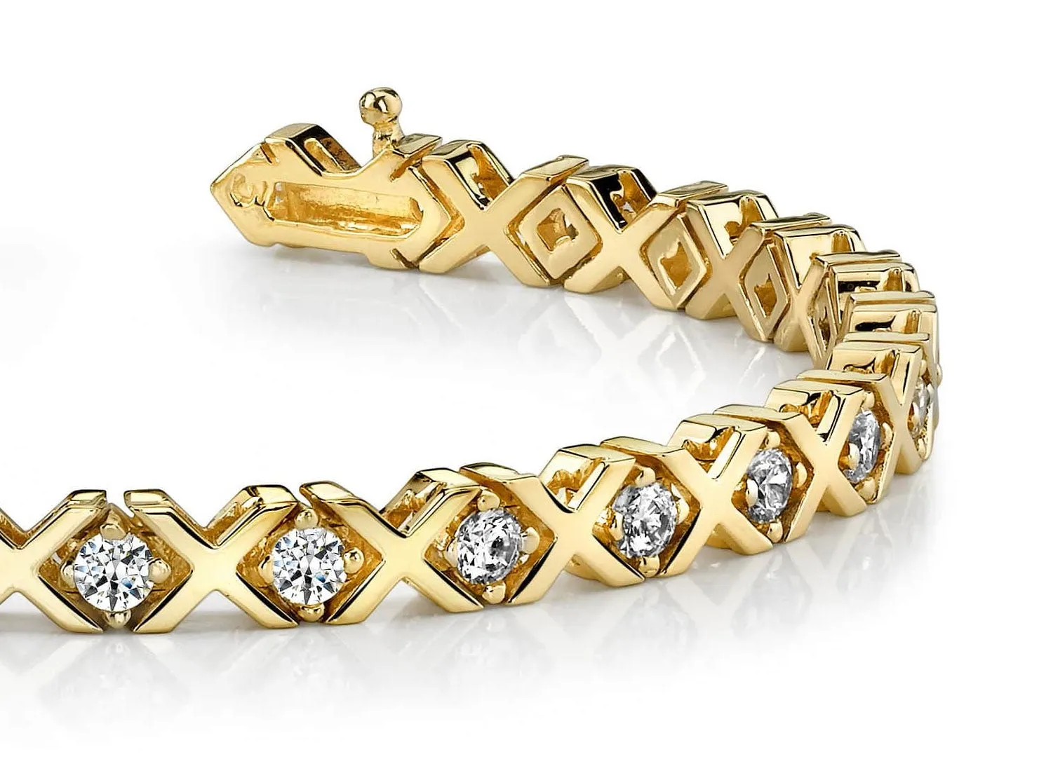 X And O Diamond Bracelet with 1.05 ct.(finished) 2.0mm