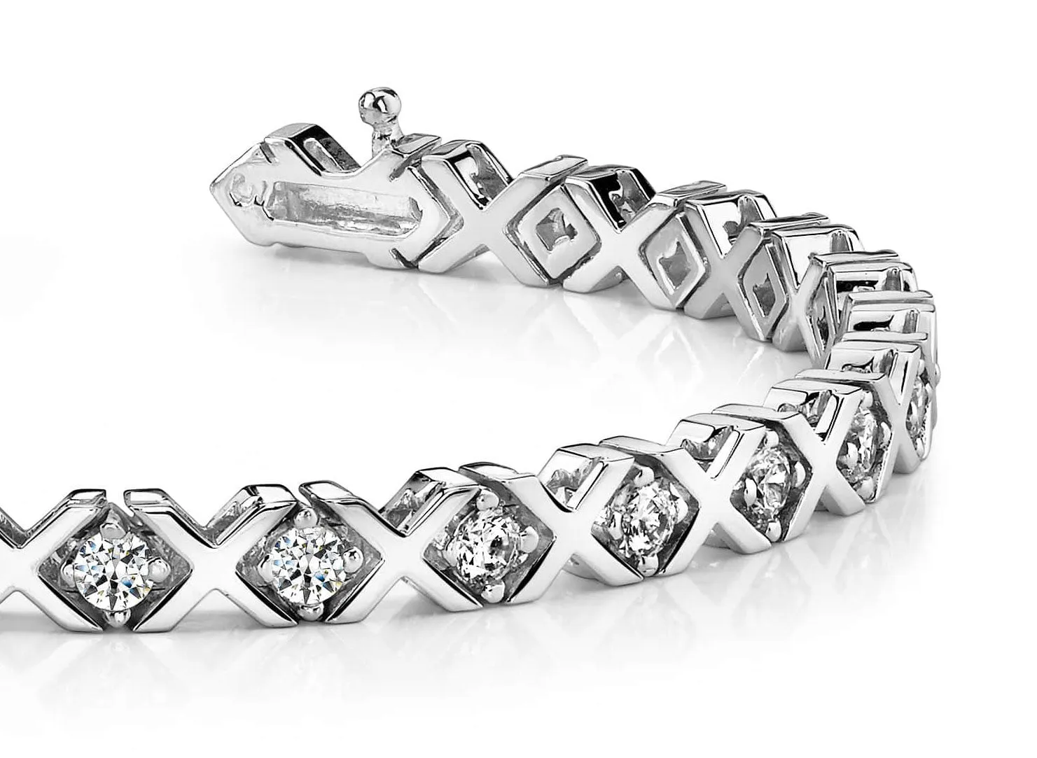 X And O Diamond Bracelet with 1.05 ct.(finished) 2.0mm