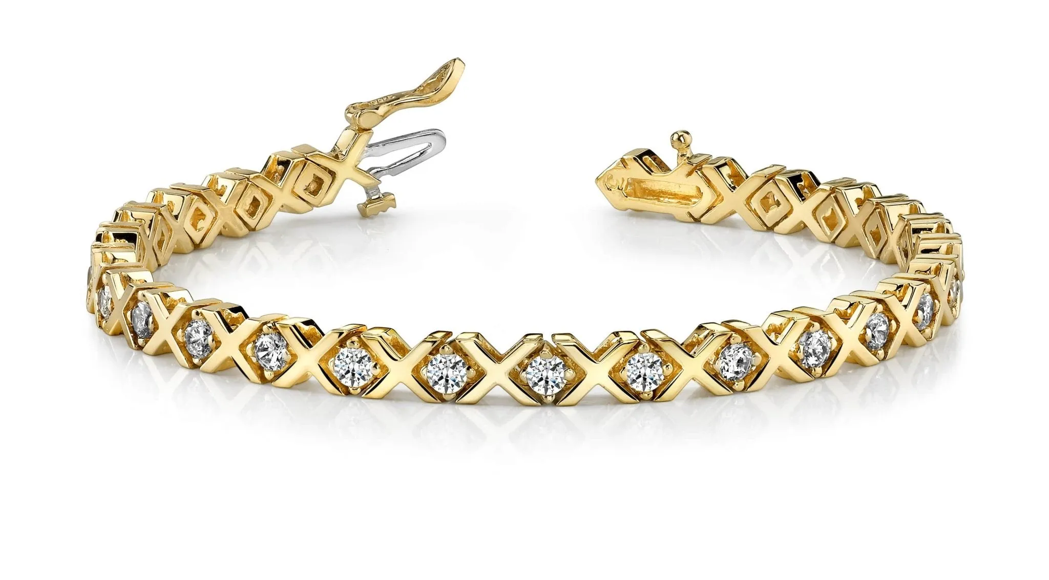 X And O Diamond Bracelet with 1.05 ct.(finished) 2.0mm