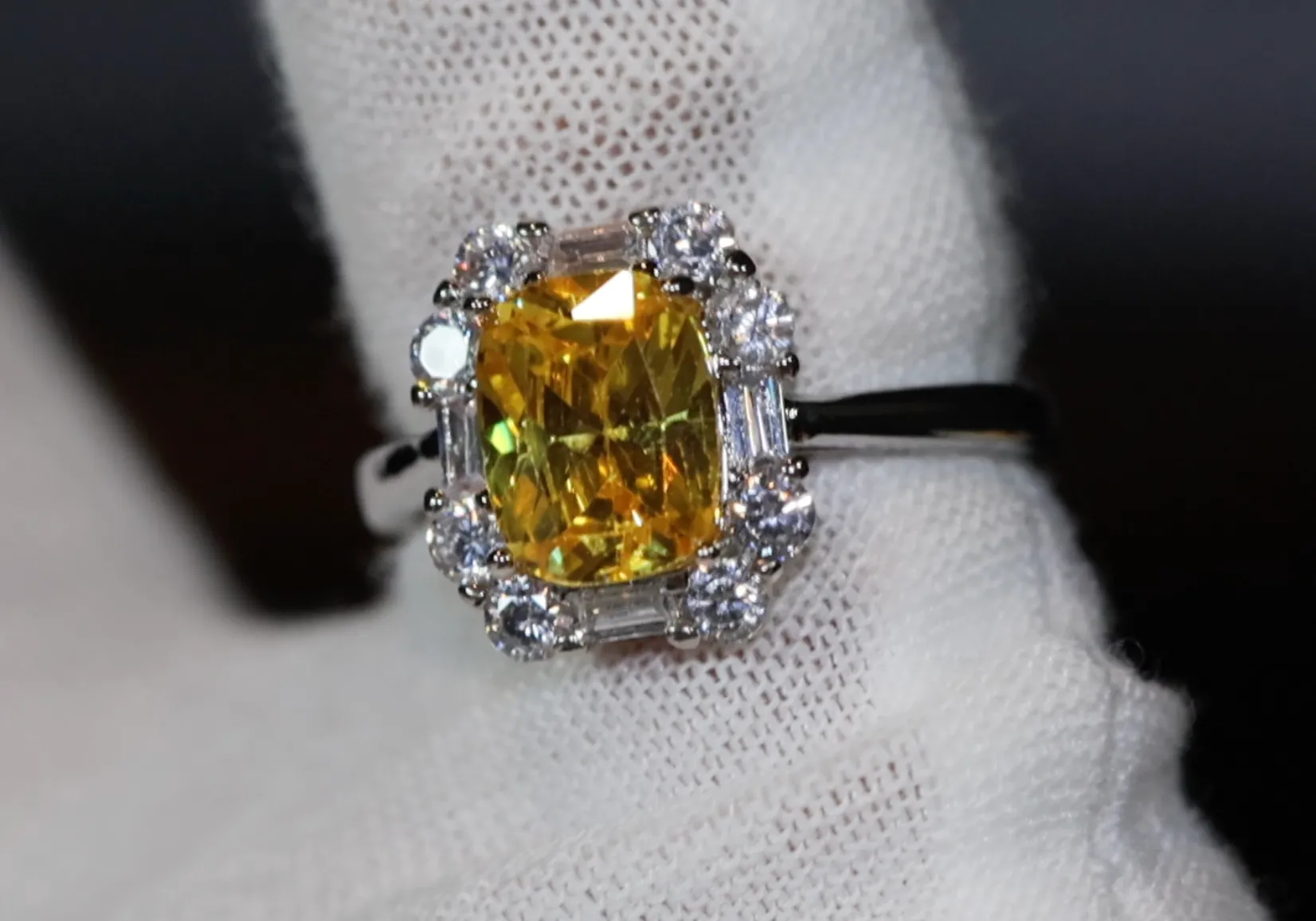 Yellow Diamond Womens Engagement Ring