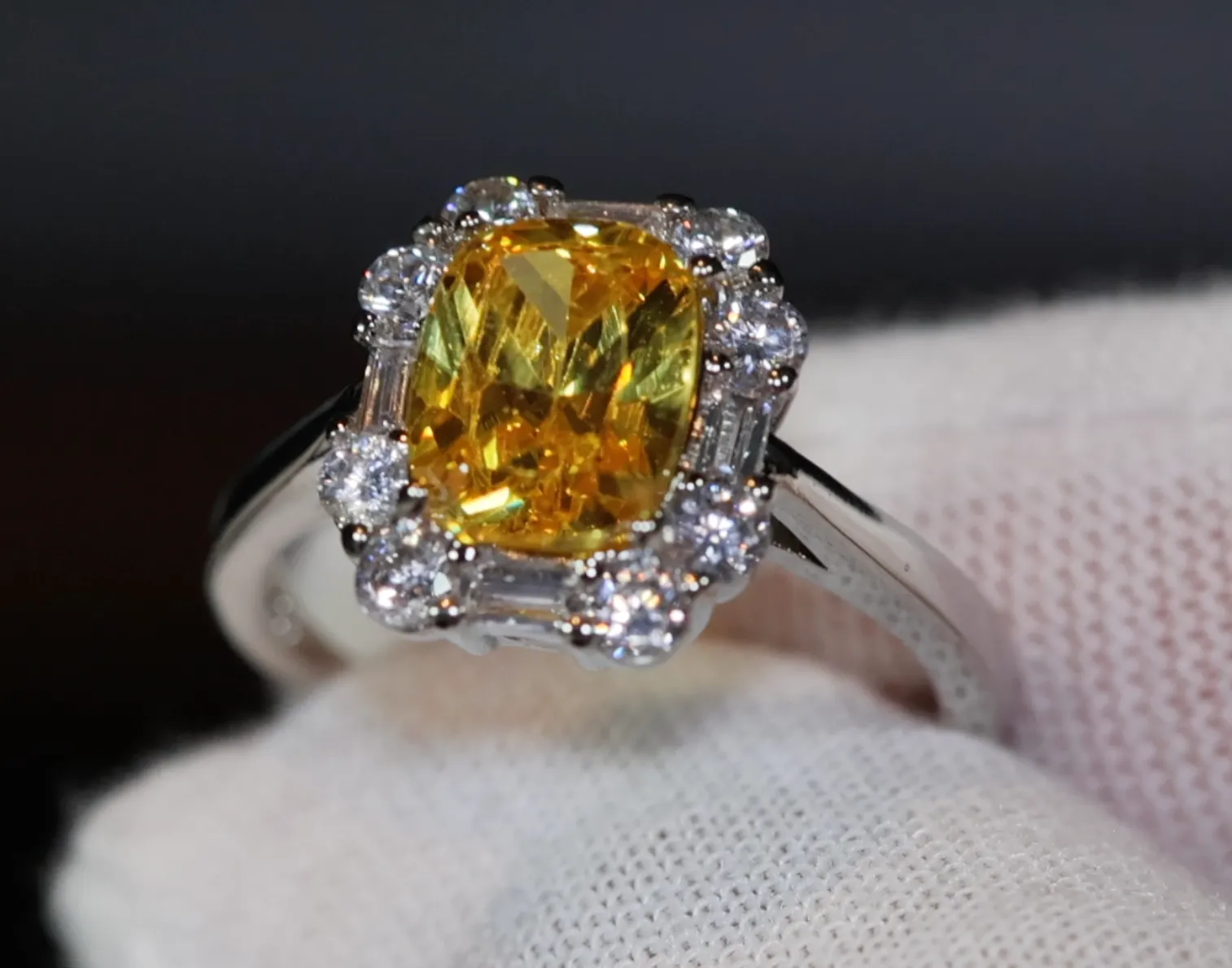 Yellow Diamond Womens Engagement Ring