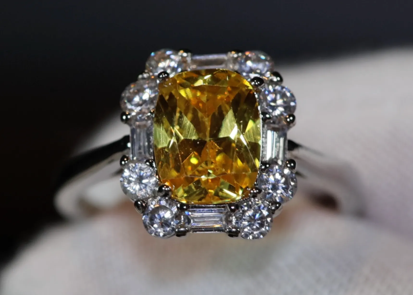 Yellow Diamond Womens Engagement Ring