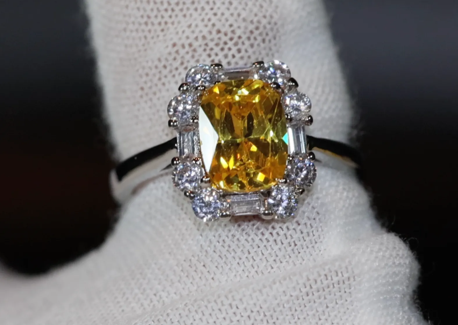 Yellow Diamond Womens Engagement Ring