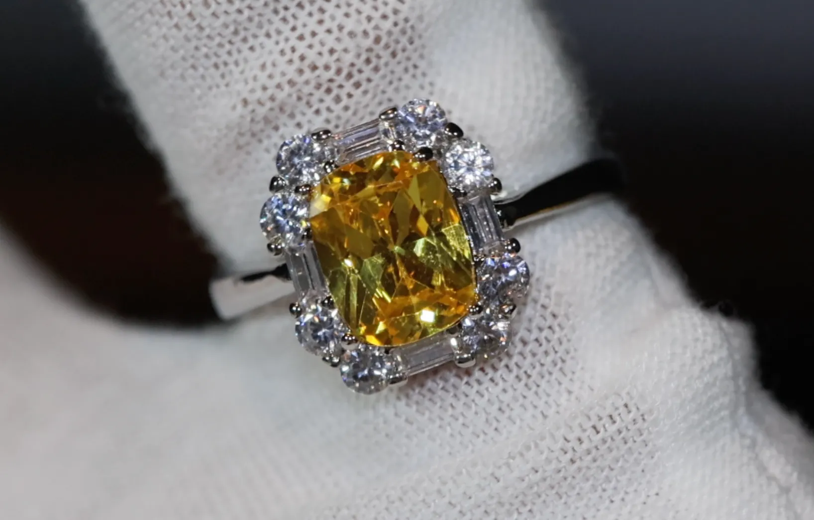 Yellow Diamond Womens Engagement Ring