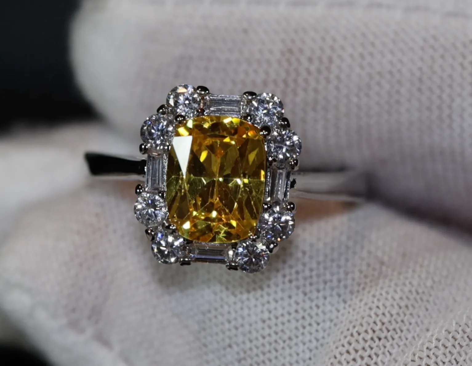 Yellow Diamond Womens Engagement Ring
