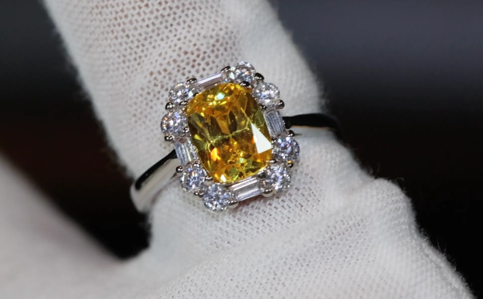 Yellow Diamond Womens Engagement Ring
