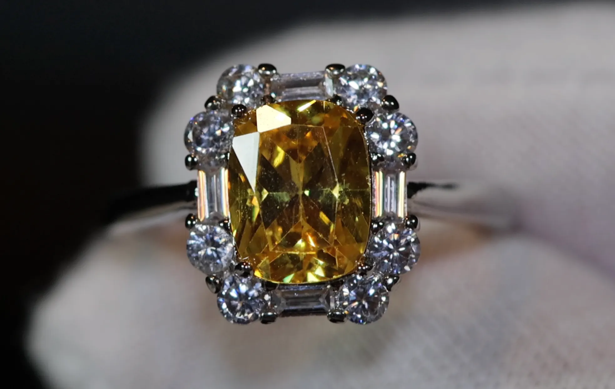 Yellow Diamond Womens Engagement Ring