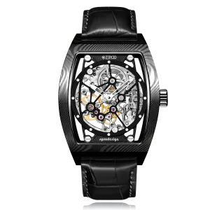 ZEROO M1D Damascus Steel THE AURIGA SKELETON MECHANICALAUTOMATIC WATCH FOR GENTS - ZM001DBBK