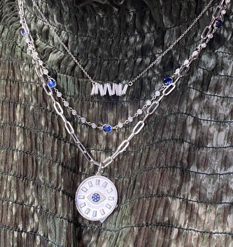 Zig-Zag Baguette Necklace