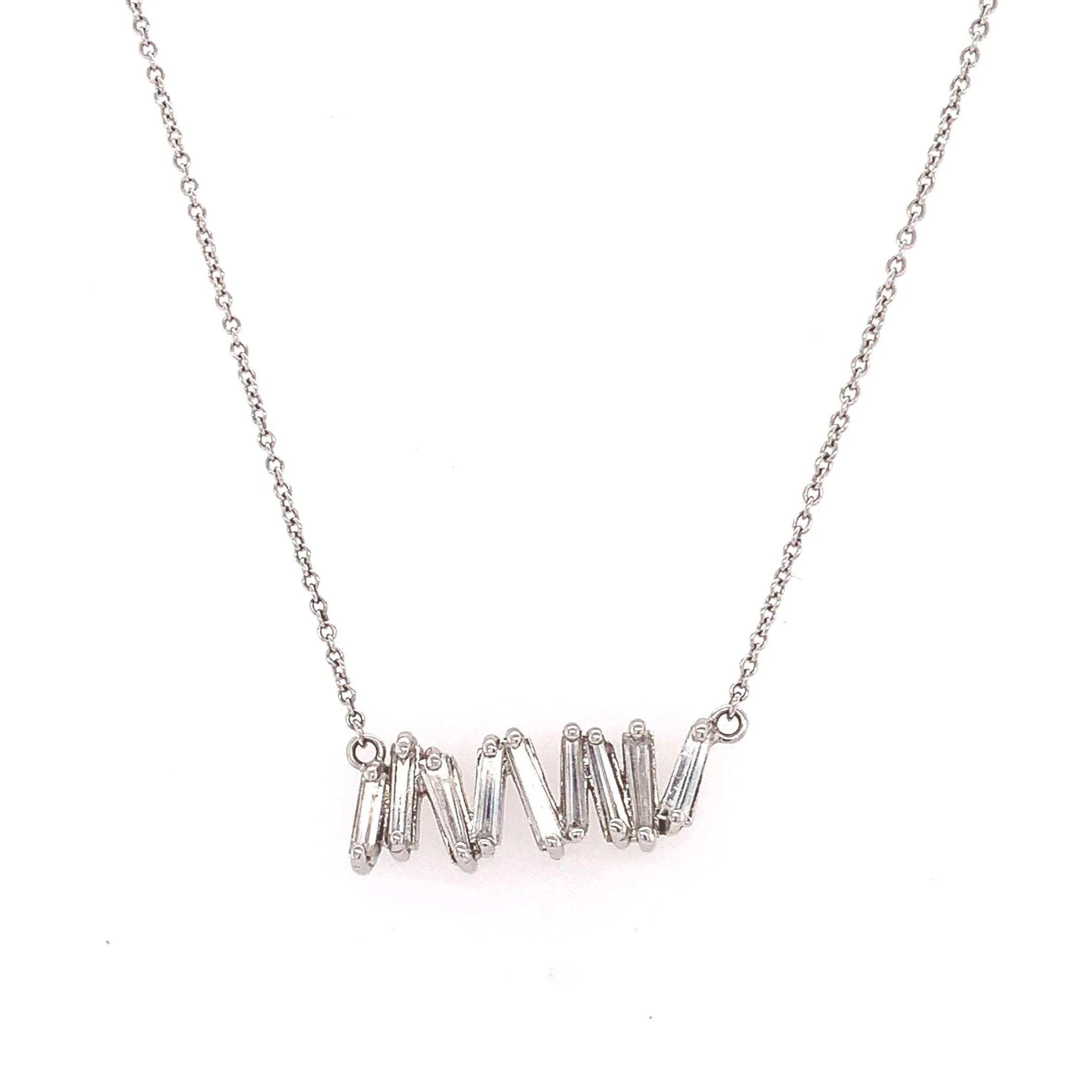 Zig-Zag Baguette Necklace
